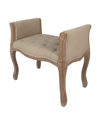 Banc marron beige bois 67x44x60cm
