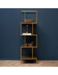 Etagère Iscala dorée fer 178x55x46cm