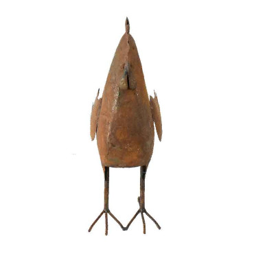 Coq décoratif fer 34x15x47cm
