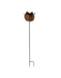 Tuteur fleur acier rouille 21x91cm