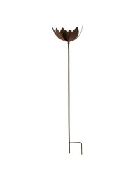 Tuteur fleur acier rouille 21x90cm