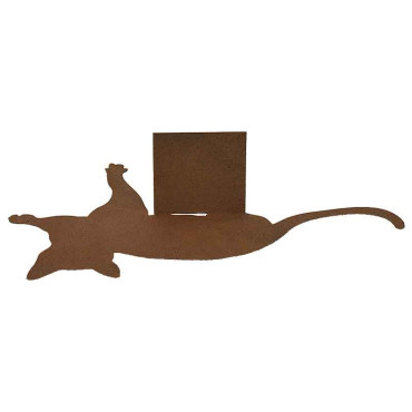 Silhouette jardin chat à poser 45x10x30cm