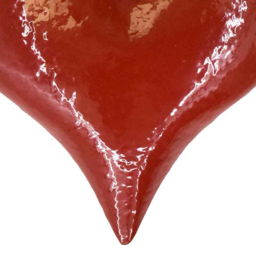 Suspension déco grand cœur rouge 30x8x30cm