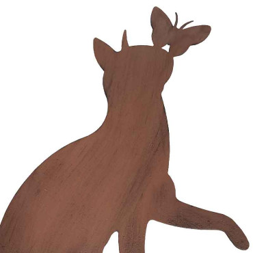 Silhouette chat fer 34x36cm