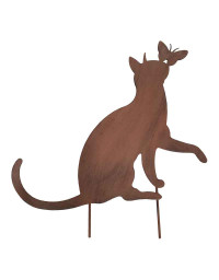 Silhouette chat fer 34x36x2cm