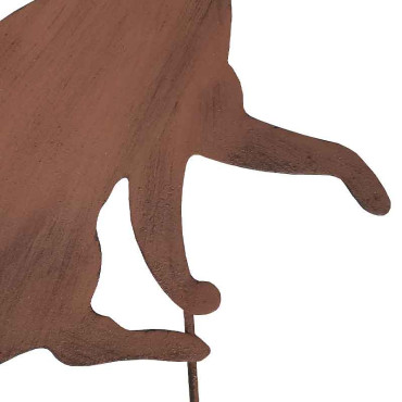 Silhouette chat fer 34x36cm