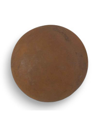 Sphère acier décorative rouille 20cm