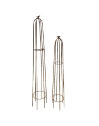 Ensemble support plantes papillons 28x28x170cm