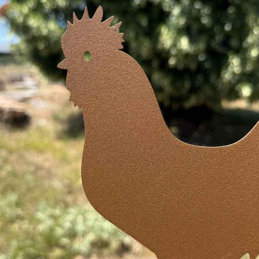 Pluviométre coq à planter 22x6x110cm