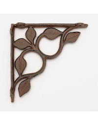 Potence murale fonte marron patiné 18x4x18cm