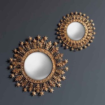 Miroir convexe auréole d'étoiles