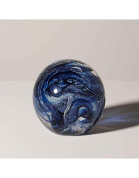 Sulfure fumée bleue verre 8x8x8cm