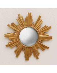Miroir Halo convexe doré 35x2x35cm