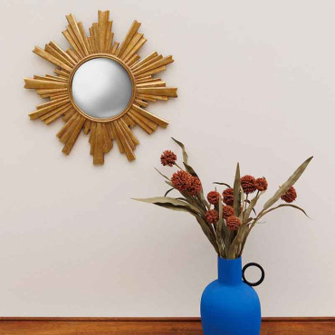 Miroir Halo convexe doré 35x2x35cm