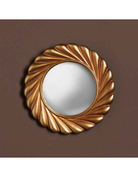 Miroir convexe doré Volupté 16x2x16cm
