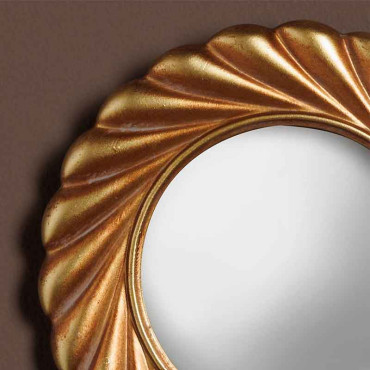 Small miroir convexe doré Volupté 16x2x16cm