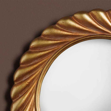 Miroir convexe doré Volupté 21x2x21cm