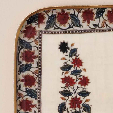 Ensemble 2 plateaux carrés Kanpur 27x2x27cm