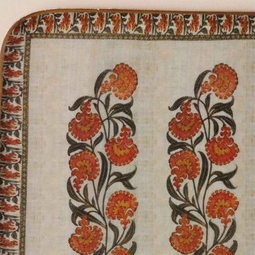 Ensemble 2 plateaux carrés Kanpur 27x2x27cm