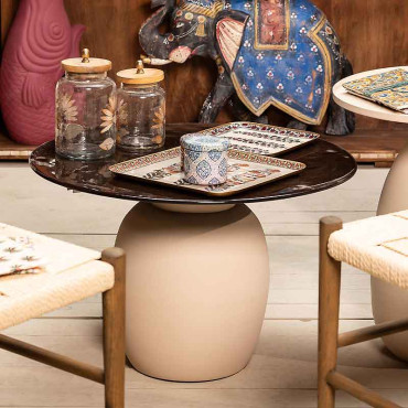 Ensemble 2 plateaux carrés Kanpur 27x2x27cm