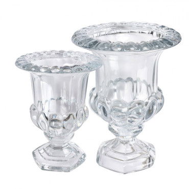 Grand vase transparent verre 20x26cm