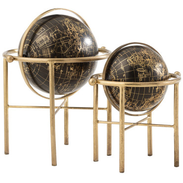 Globe vintage métal large 27x31x36cm