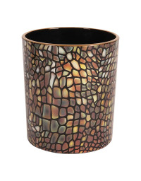 Photophore mosaïque multicolore verre 10x10x10cm