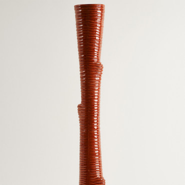 Vase Scott tronc orange céramique 10x10x67cm