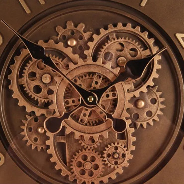 Horloge Clinton laiton verre 46x46x7cm