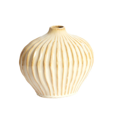 Vase Lorito Céramique Beige Perle 25x14x20cm
