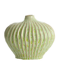 Vase décoratif céramique Lorito vert menthe 25x14x20cm