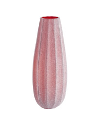 Vase Bradley rose vieilli verre 18x45cm