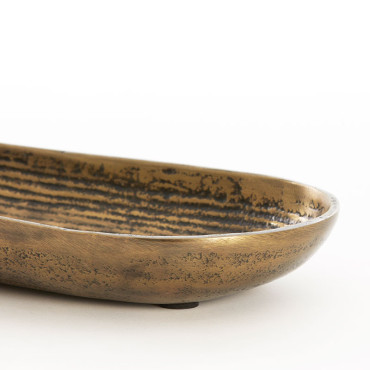 Plateau décoratif BOIRA bronze antique 39x14x4cm