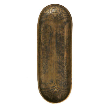 Plateau décoratif BOIRA bronze antique 39x14x4cm