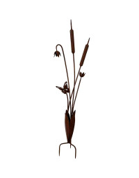 Tuteur jardin roseaux fer 16x25x102cm