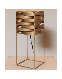 Lampe à Poser Sculpture Spiridon en Fer Doré Antique 50x20cm