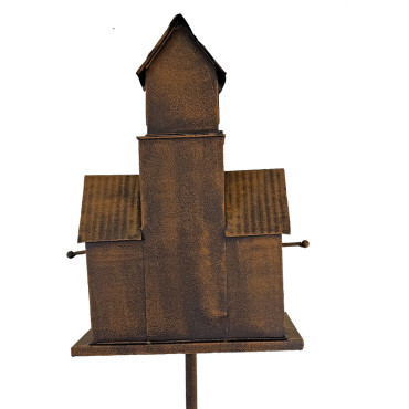 Nichoir oiseaux maison à planter 28x20x166cm