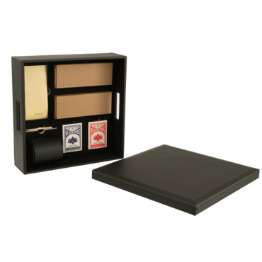 Coffret multifonction échecs et cartes 35x10cm