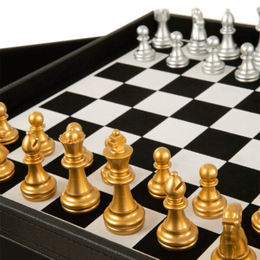 Coffret multifonction échecs et cartes 35x10cm