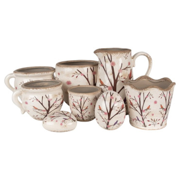 Coeur décoratif branches beige marron 12x12x14cm
