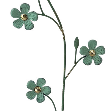 Tuteur déco oiseau fleur 38x4x101cm