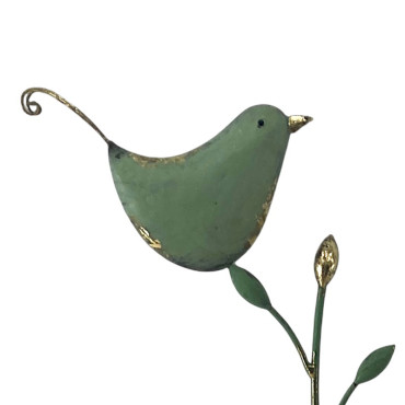 Tuteur déco oiseau fleur 38x4x101cm