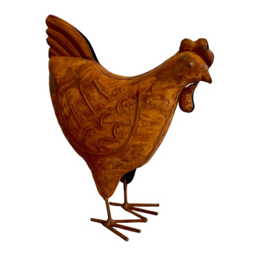 Poule décorative 17x7x20cm