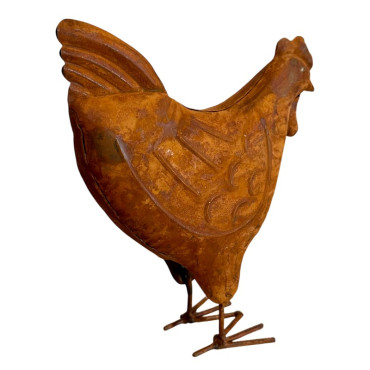 Poule décorative 17x7x20cm