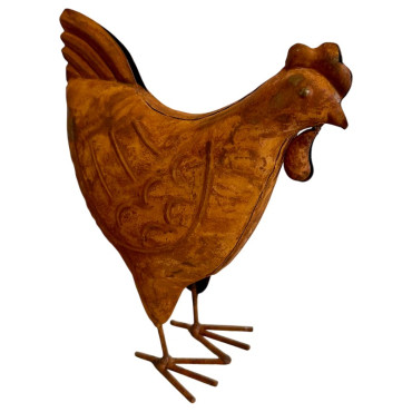 Poule décorative 17x7x20cm