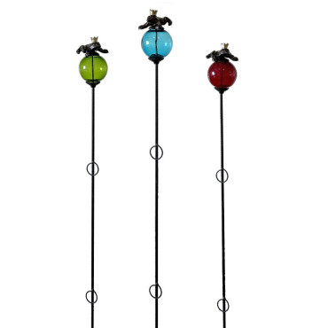 Ensemble 3 tuteurs boule grenouille 8x135cm