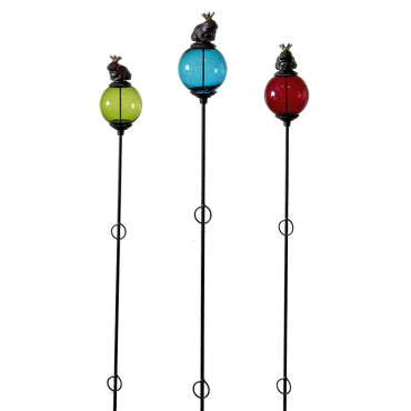 Ensemble 3 tuteurs boule grenouille 10x137cm