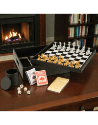 Coffret multifonction échecs et cartes 35x35x10cm