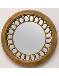 Miroir Rond doré Capella 36x36cm