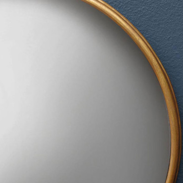 Miroir convexe moucheté doré 21cm